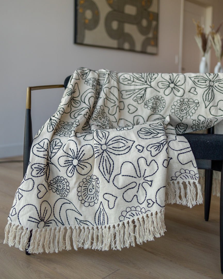 Hand embroidered blanket new arrivals