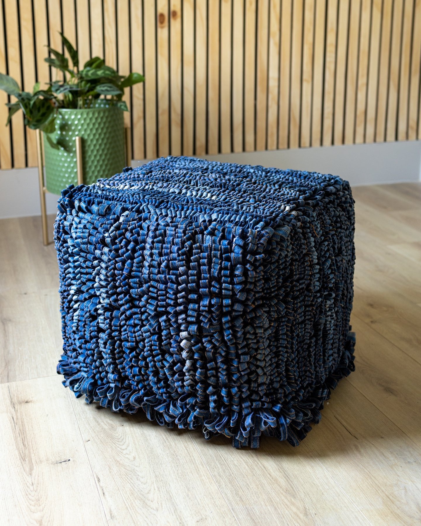 Denim pouf deals ottoman