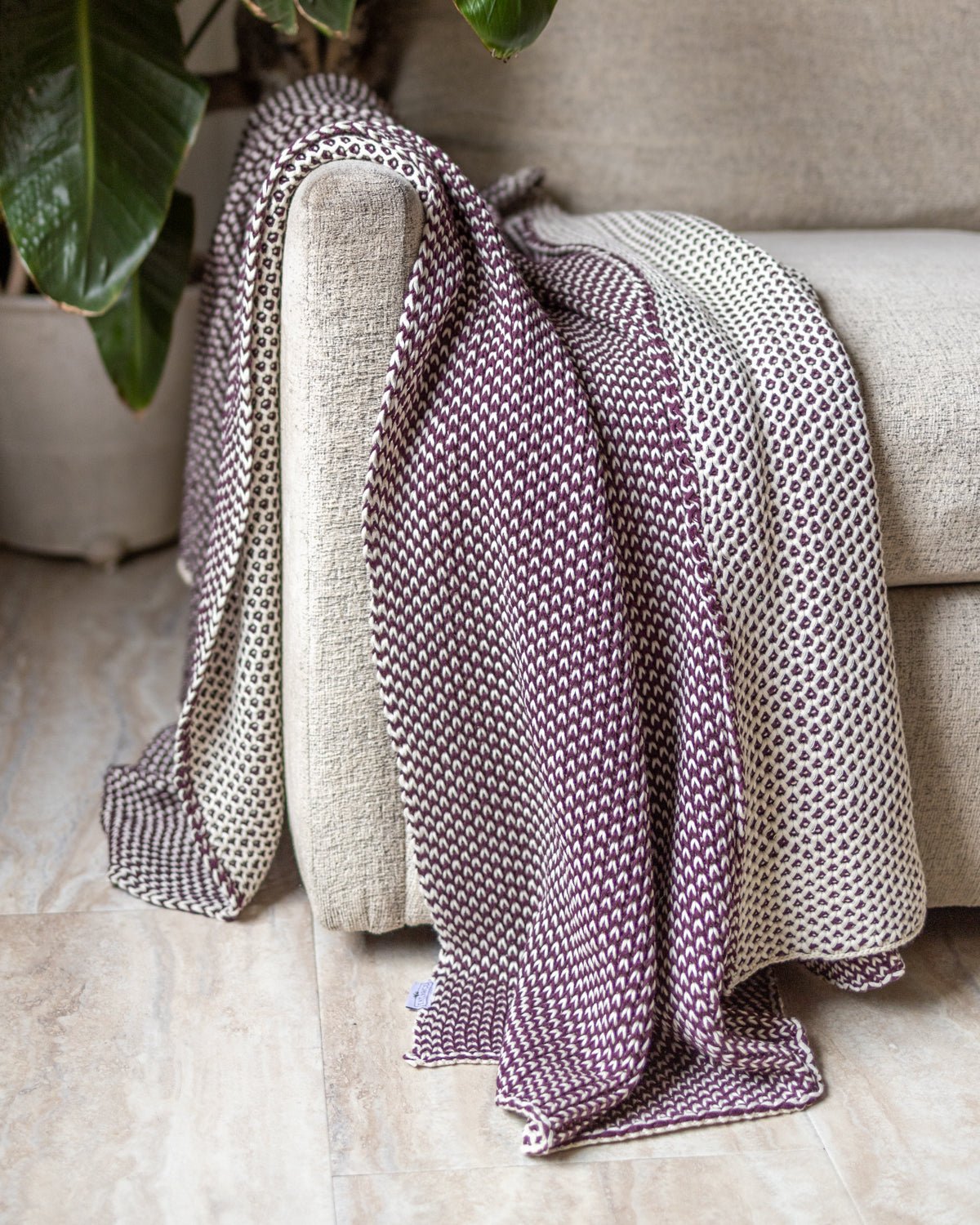 Quinn Reversible Knitted Cotton Throw