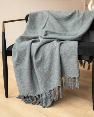 Allecra Organic Cotton Slub Knit Throw Blanket - YaYa & Co.