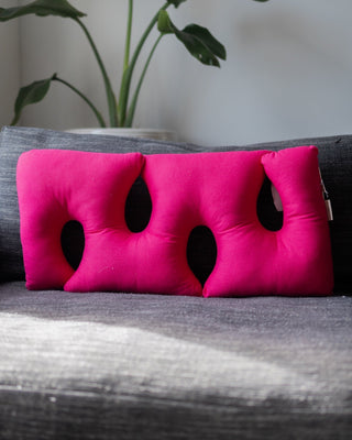 Avi Handmade Organic Cotton Squiggle Pillow - YaYa & Co.