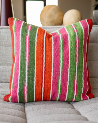 Blake Organic Cotton Striped Throw Pillow $115 Today Only - YaYa & Co.