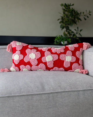 Blossom Organic Cotton Flower Lumbar Pillow - YaYa & Co.