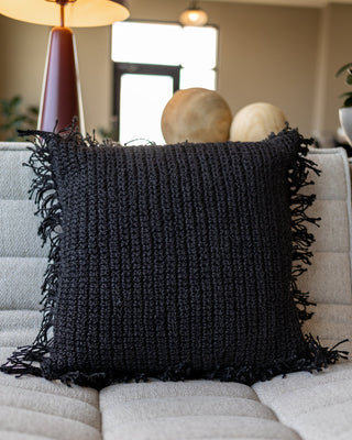 Brooke Organic Jute Knit Throw Pillow - YaYa & Co.