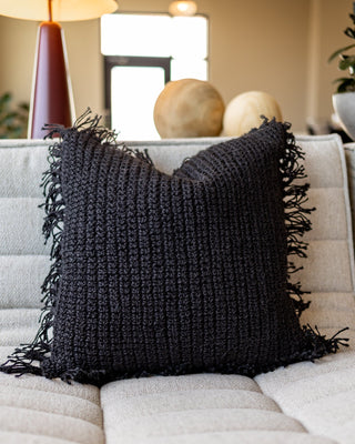 Brooke Organic Jute Knit Throw Pillow - YaYa & Co.