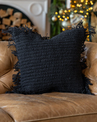 Brooke Organic Jute Knit Throw Pillow - YaYa & Co.