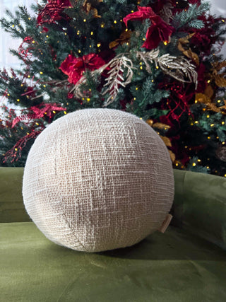 Coda Organic Slub Knit Cotton Round Pillow - YaYa & Co.