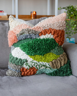 Cypress Organic Cotton Abstract Throw Pillow - YaYa & Co.