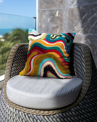 Echo Organic Cotton Abstract Throw Pillow Corporate Gift - YaYa & Co.