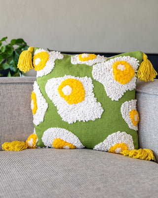 Eggie Organic Cotton Egg Throw Pillow - YaYa & Co.