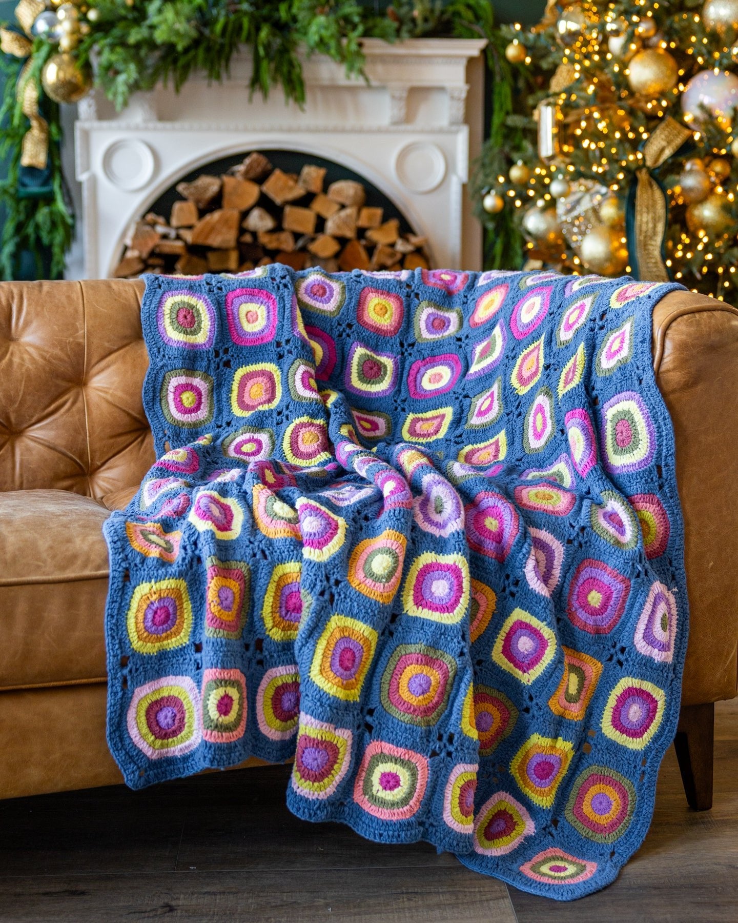 Granny store Square Afghan Trow Blanket