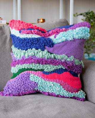 Kelly Organic Cotton Abstract Throw Pillow - YaYa & Co.