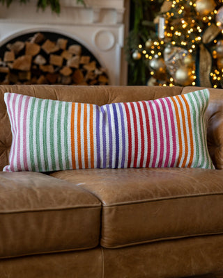 Madden Organic Cotton Striped Lumbar Pillow - YaYa & Co.