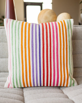 Madden Organic Cotton Striped Throw Pillow - YaYa & Co.