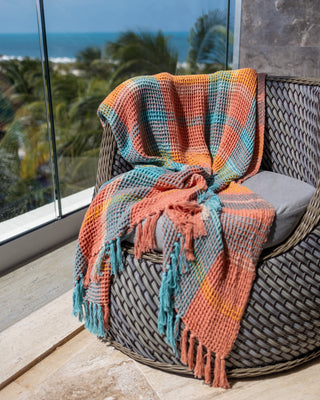 Polly Organic Cotton Waffle Knit Throw Coming Soon! - YaYa & Co.