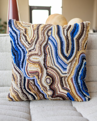 Ralph Organic Cotton Abstract Throw Pillow - YaYa & Co.