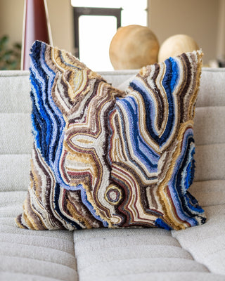 Ralph Organic Cotton Abstract Throw Pillow - YaYa & Co.