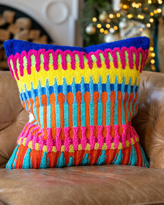 Roxy Organic Cotton Abstract Throw Pillow - YaYa & Co.