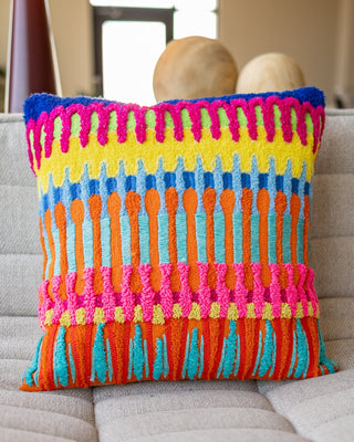 Roxy Organic Cotton Abstract Throw Pillow - YaYa & Co.