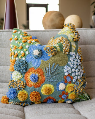 Selah Organic Cotton Floral Throw Pillow - YaYa & Co.