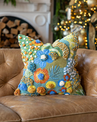 Selah Organic Cotton Floral Throw Pillow - YaYa & Co.