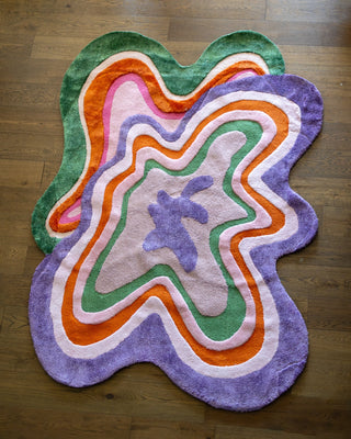 Squiggle Organic Cotton Tufted Abstract Rug - YaYa & Co.