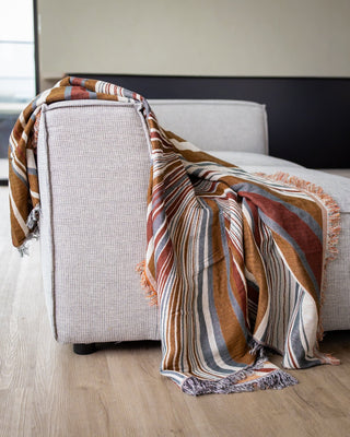 Stevie Organic Cotton Tapestry Throw Blanket - YaYa & Co.