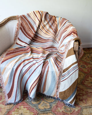 Stevie Organic Cotton Tapestry Throw Blanket - YaYa & Co.