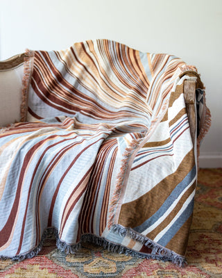 Stevie Organic Cotton Tapestry Throw Blanket - YaYa & Co.