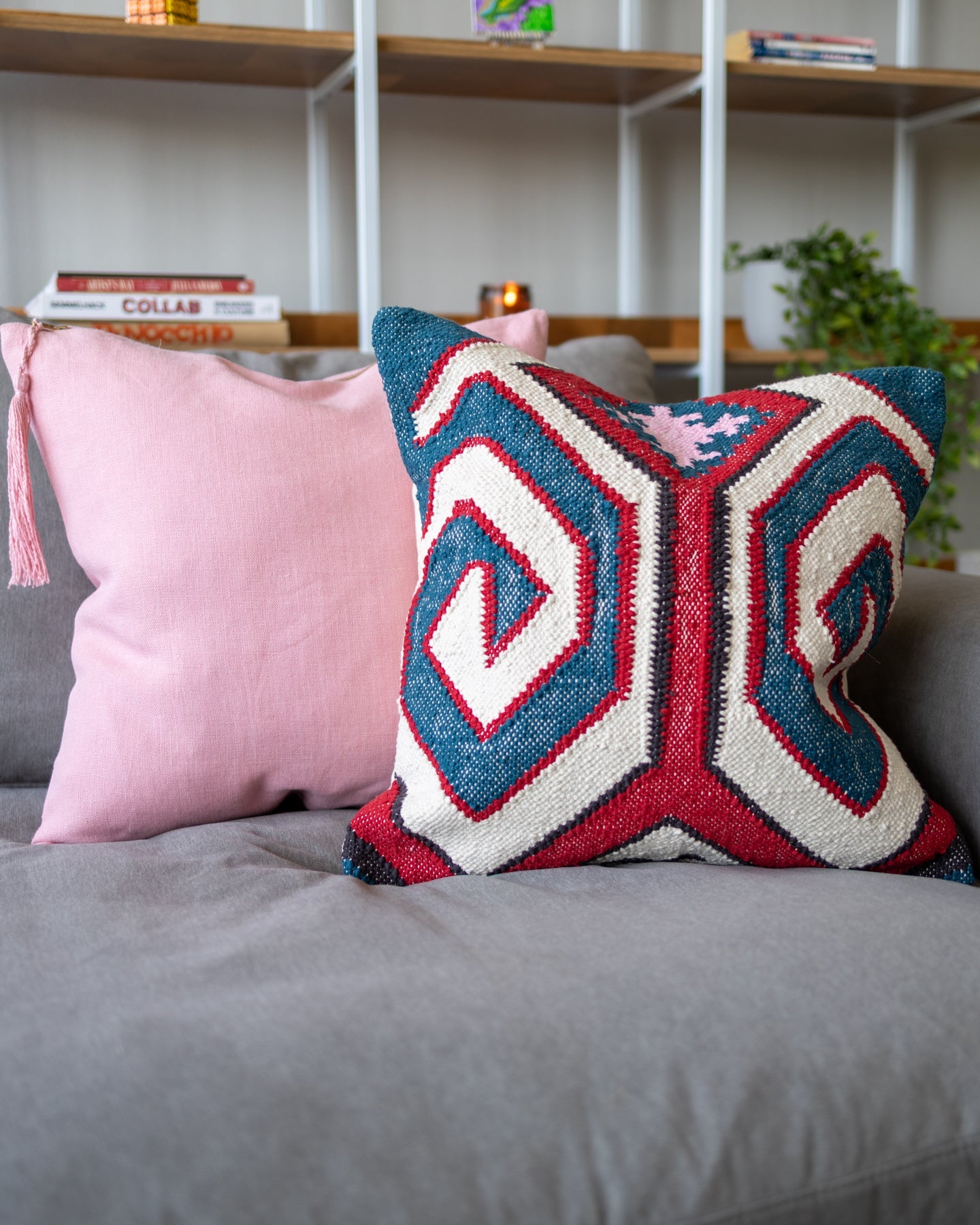 The Jake Organic Cotton Kilim Throw Pillow YaYa Co