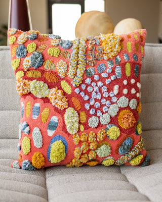 Thea Organic Cotton Abstract Throw Pillow - YaYa & Co.