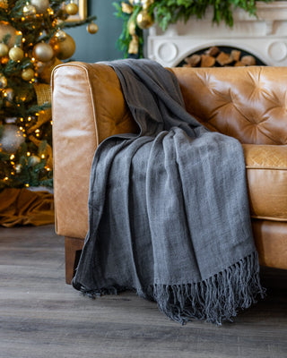 Tinsley Organic Linen Throw Blanket - YaYa & Co.