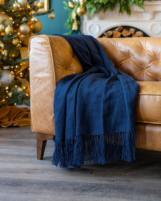 Tinsley Organic Linen Throw Blanket - YaYa & Co.