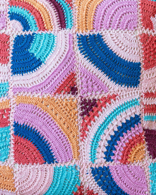 Vera Organic Cotton Abstract Crochet Throw Pillow - YaYa & Co.