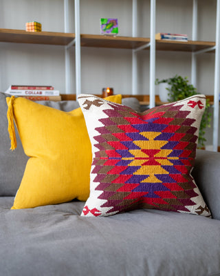 Xyla Organic Cotton Kilim Throw Pillow Coming Soon! - YaYa & Co.