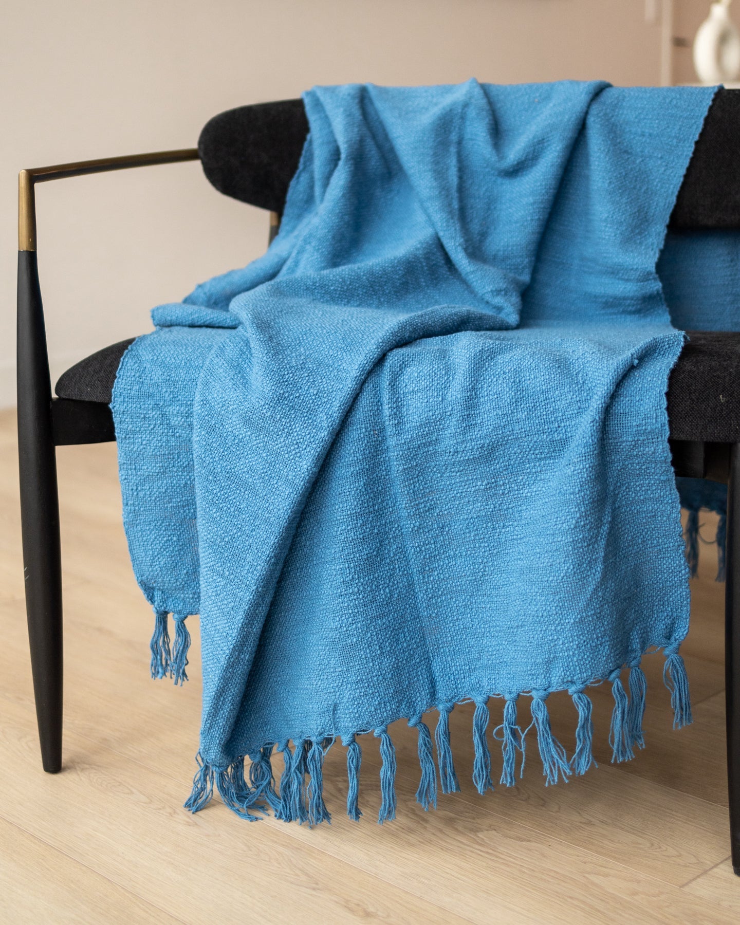 Light blue best sale knit throw blanket