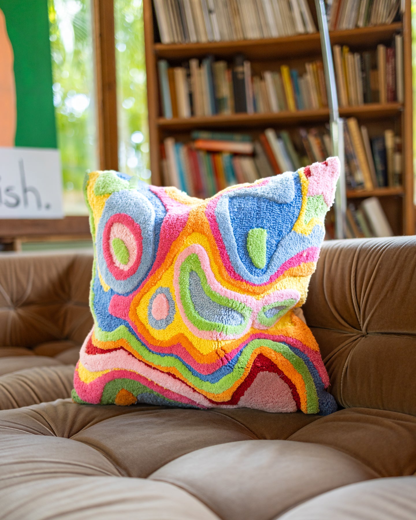 Bellows Organic Cotton Abstract Throw Pillow – YaYa & Co.