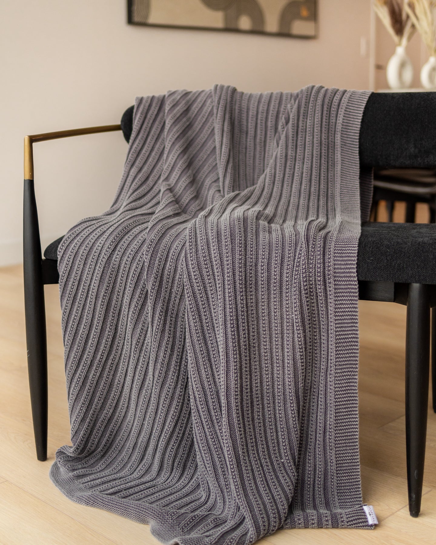 Knit grey online throw