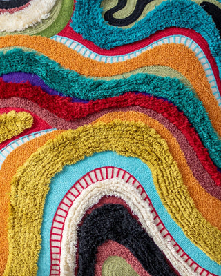 Echo Organic Wool Handmade Colorful Tufted Abstract Rug