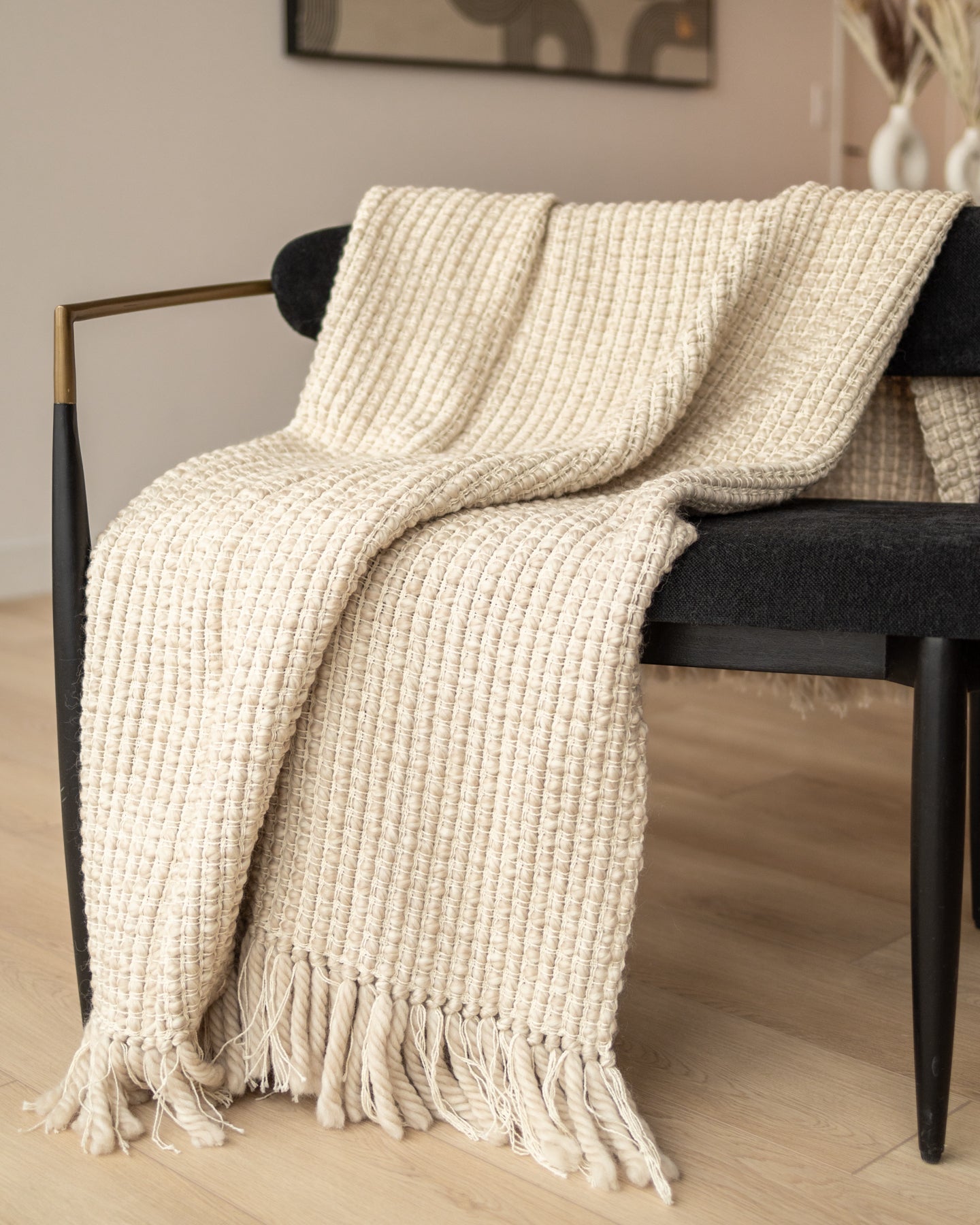 Wool knit throw discount blanket