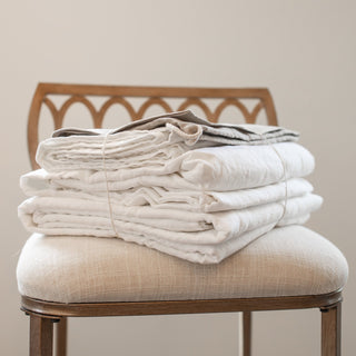 Victoria Organic Belgian Flax Linen Bedding Set with Ruffle – YaYa & Co.